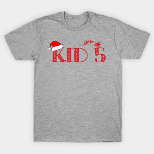 Christmas Family Name "Kid 5" Photo Design Shirt T-Shirt